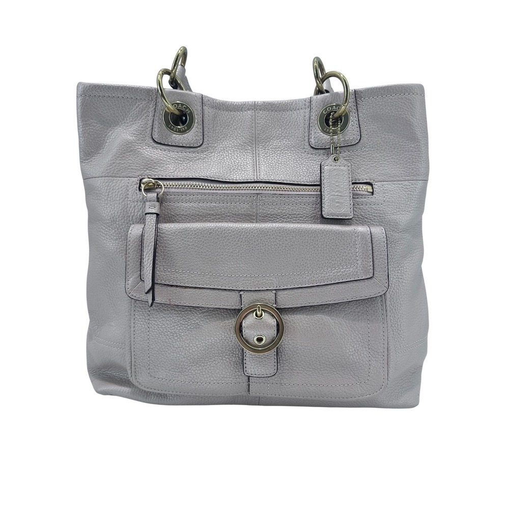 Coach Penelope Champagne Leather Tote Bag‎ Shoulder Handbag Gold Hardware